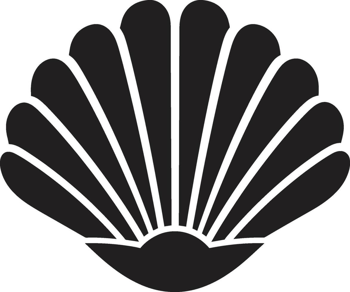 costiero couture mollusco icona design di marea eleganza vettore logo emblema