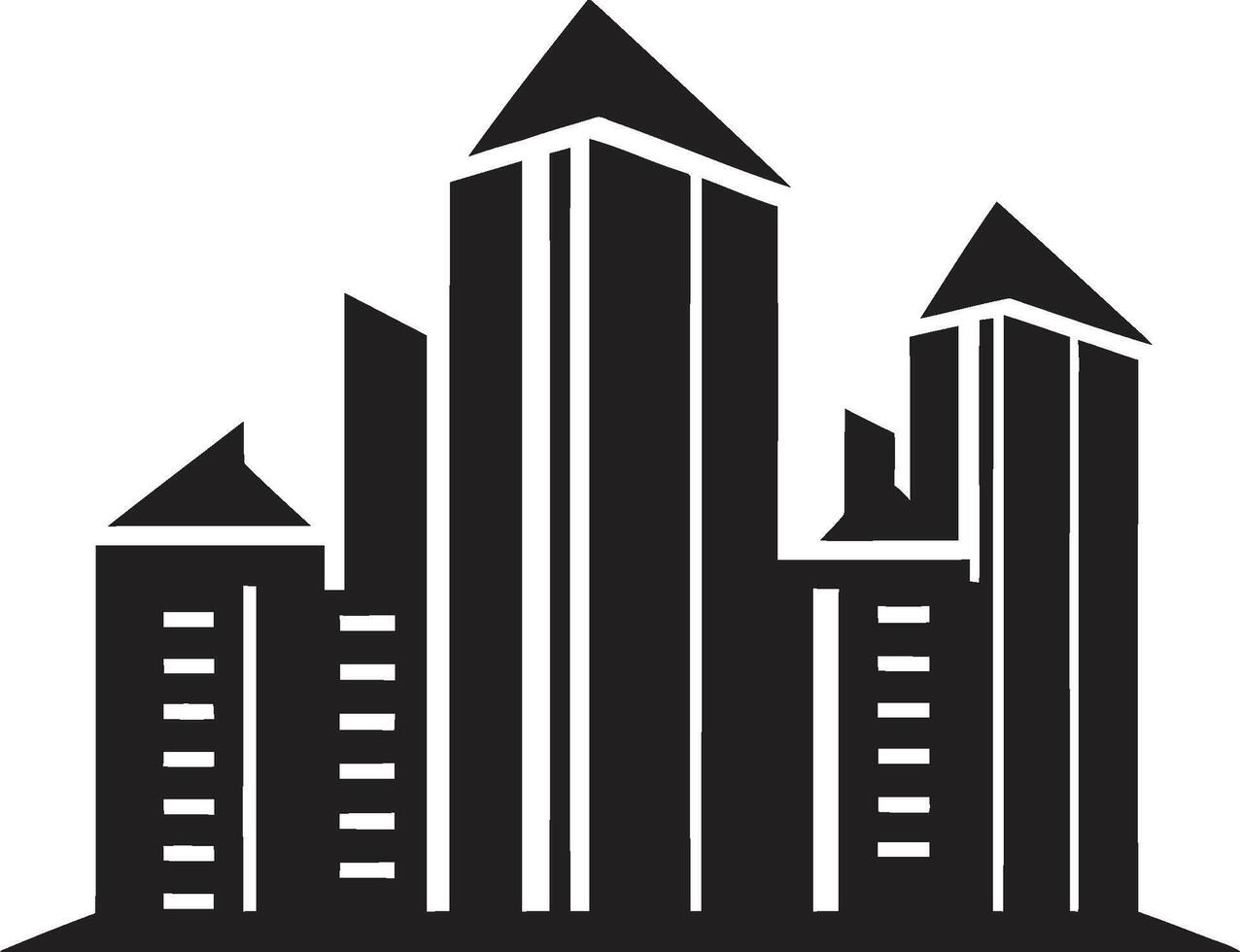 paesaggio urbano dinamico edificio vettore simbolo torreingaura artistico vettore edificio logo