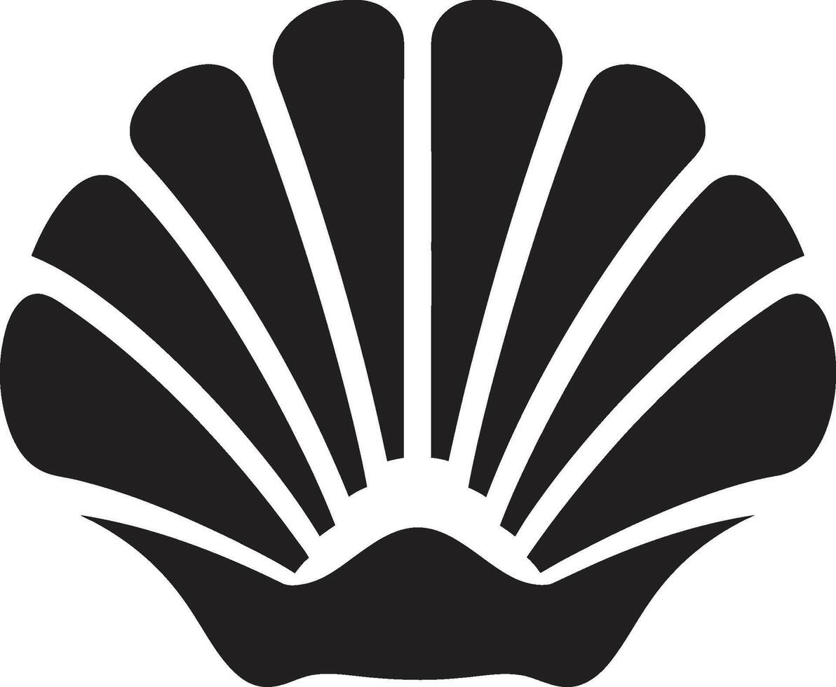 acquatico ornamenti illuminato logo vettore design mollusco splendore dispiegato iconico emblema icona
