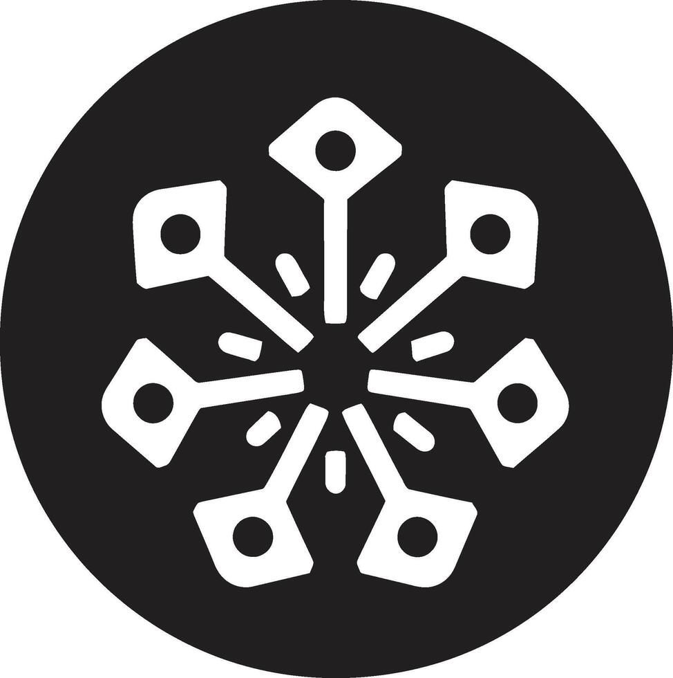 inverni Meraviglia iconico emblema icona cristallino eleganza vettore logo design