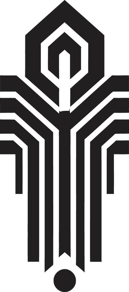 arte deco angolare precisione geometrico vettore icona deco forme nel armonia logo vettore emblema