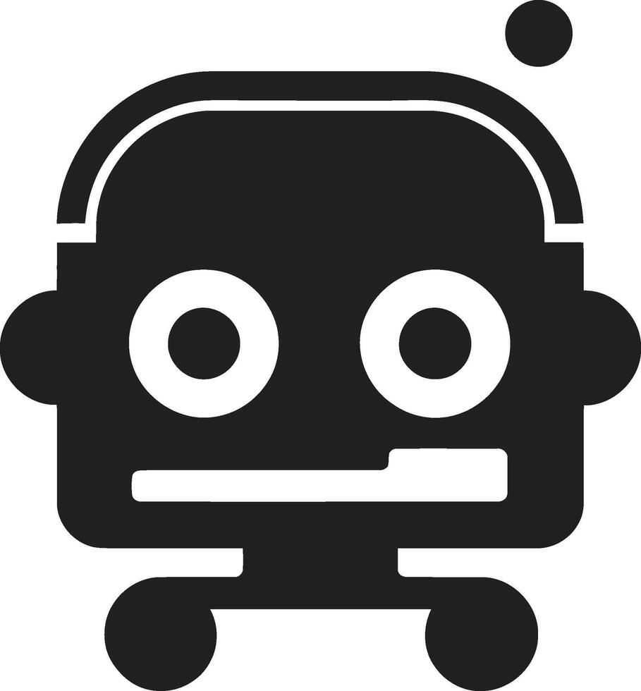 pixel dimensioni Chiacchierare diletto piccolo robot glifo affascinante chatbot meraviglia petite ai design vettore
