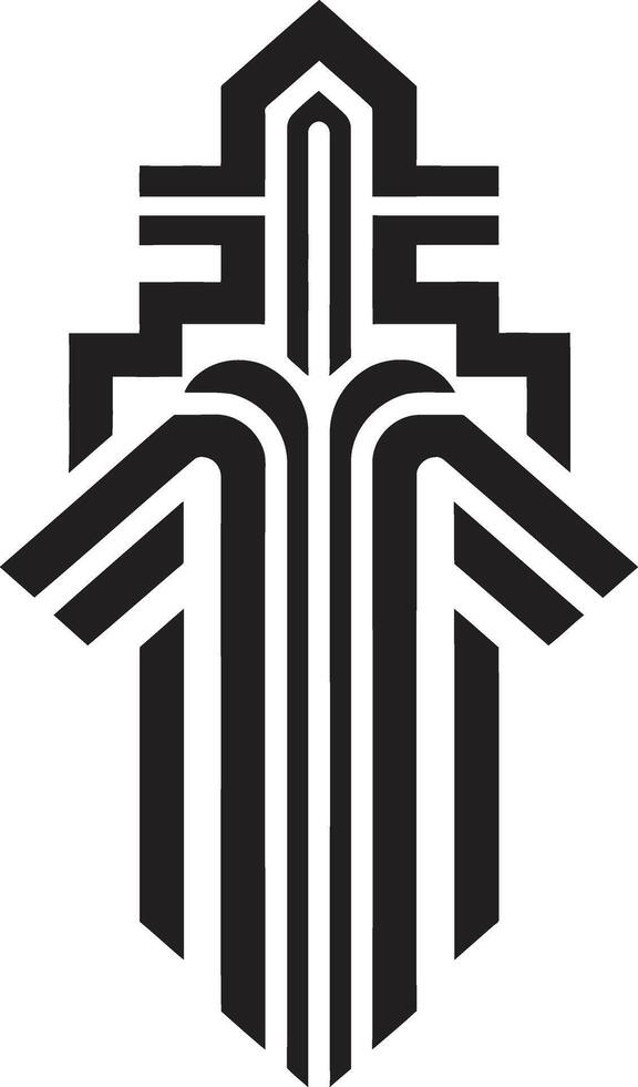 poligonale precisione deco logo vettore arte deco sinfonie geometrico emblema design