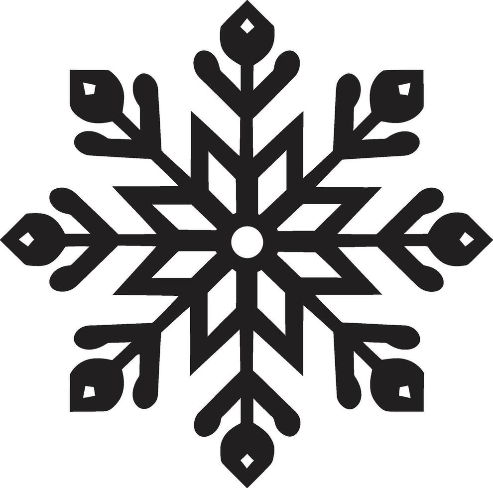 cristallo complessità fiocco di neve icona emblema invernale scintillare vettore logo icona