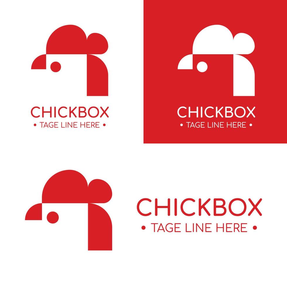 pollo scatola logo per il tuo attività commerciale vettore