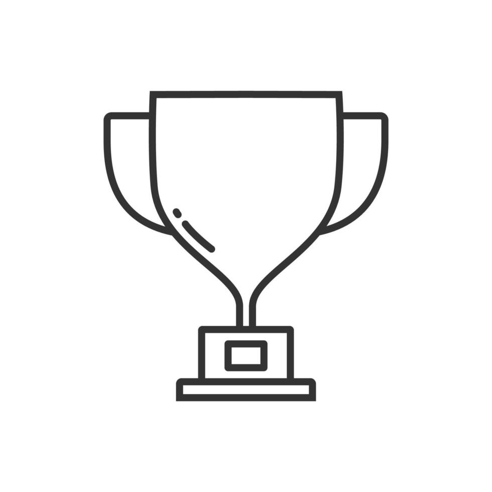 trofeo tazza linea icona isolato vettore illustrazione.