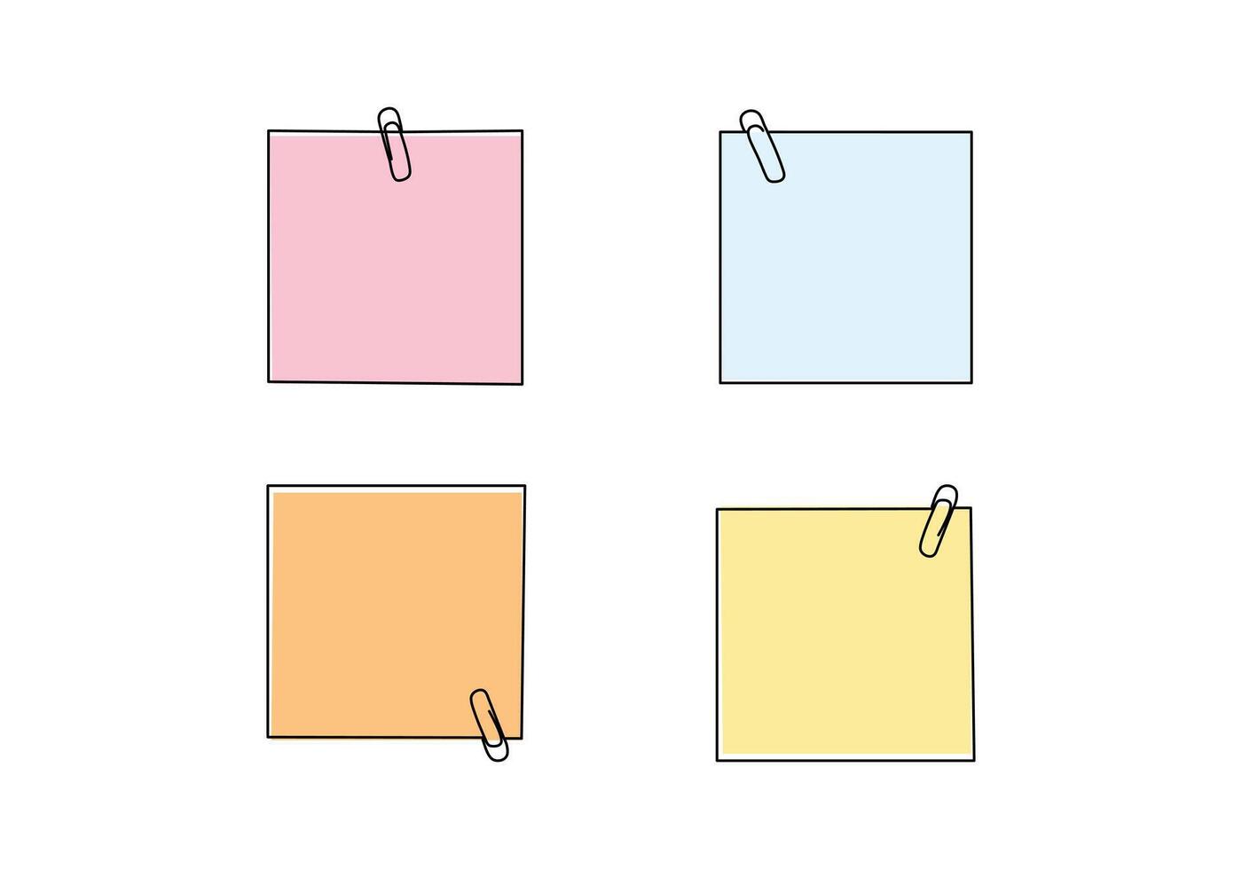 carta clip nel continuo uno singolo linea disegno. Stazionario articolo vettore illustrazione