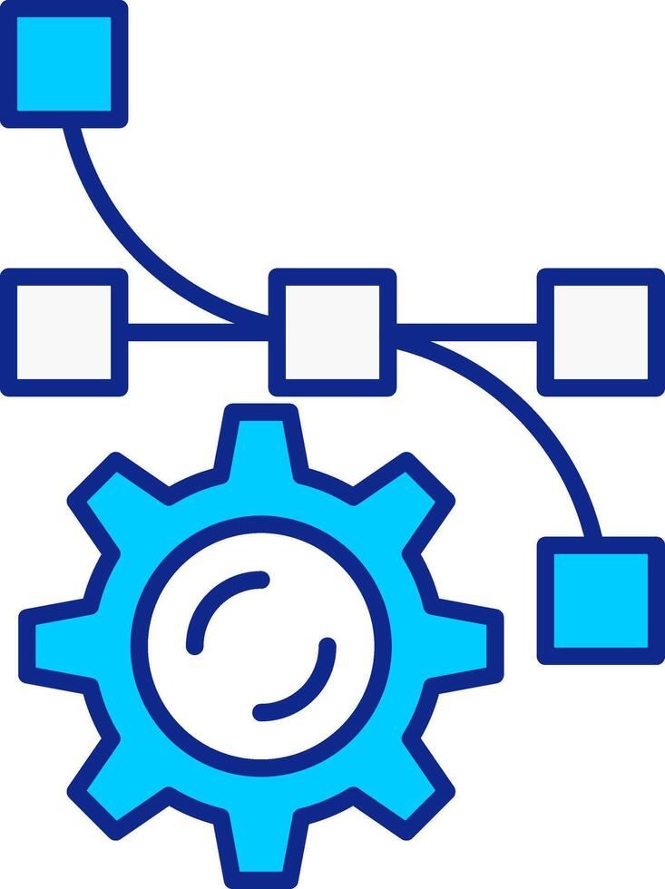 impostazioni blu pieno icona vettore