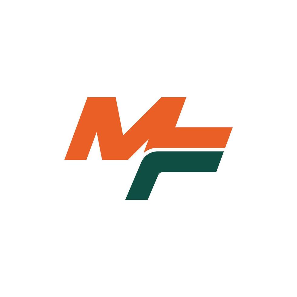 iniziale lettera mf o fm logo vettore design modello