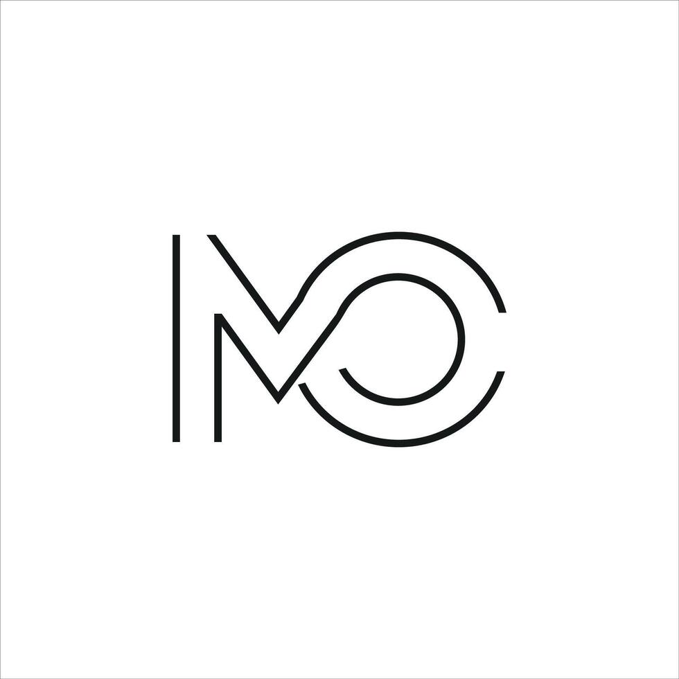 iniziale lettera m logo design modello vettore