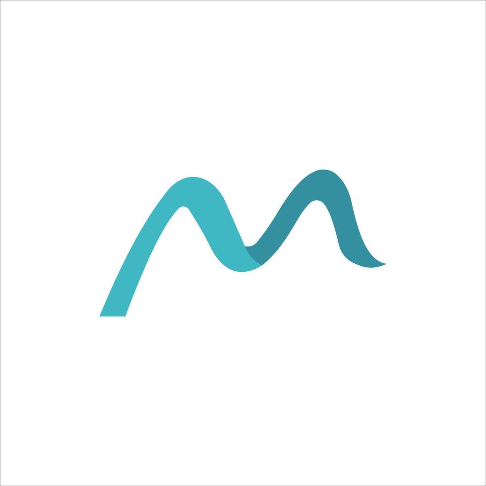iniziale lettera m logo design modello vettore