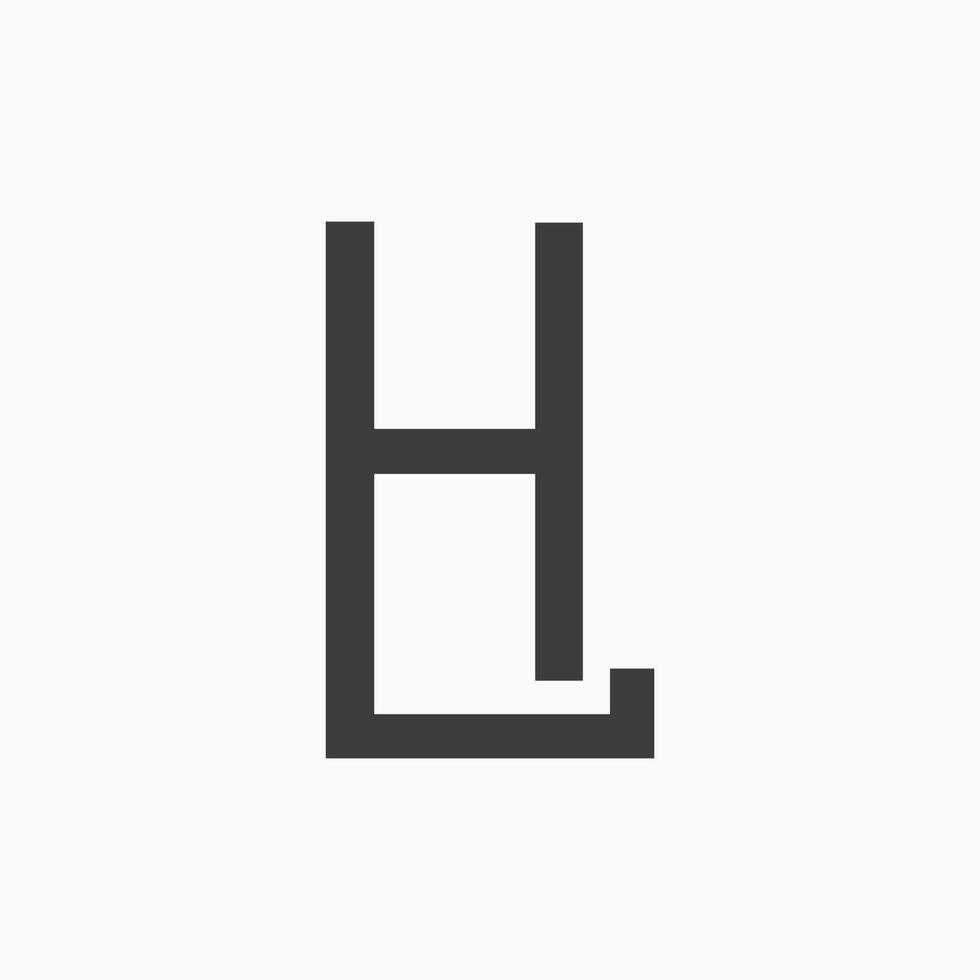 iniziale lettera lh logo o hl logo vettore design modello