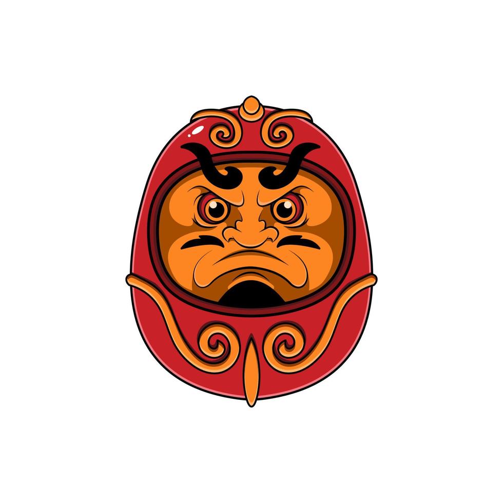 illustrazione della bambola daruma vettore