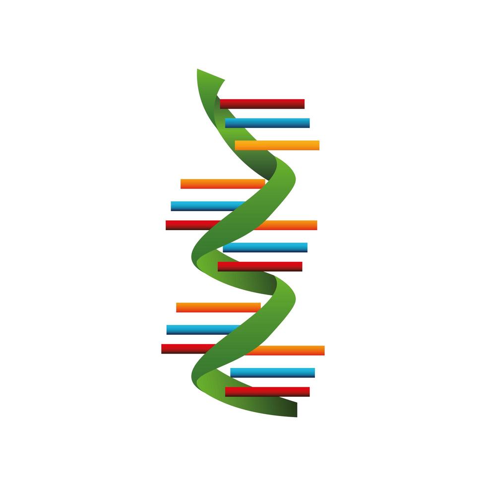 struttura molecolare del DNA particella icona scientifica isolata vettore