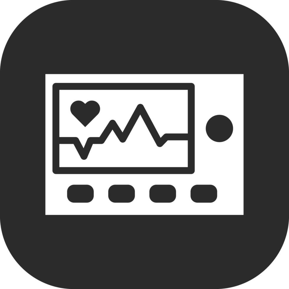 cuore monitoraggio vettore icona