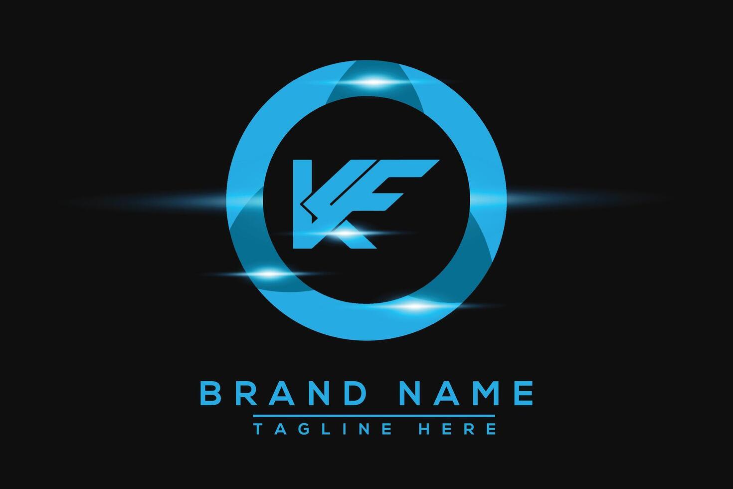 kf blu logo design. vettore logo design per attività commerciale.