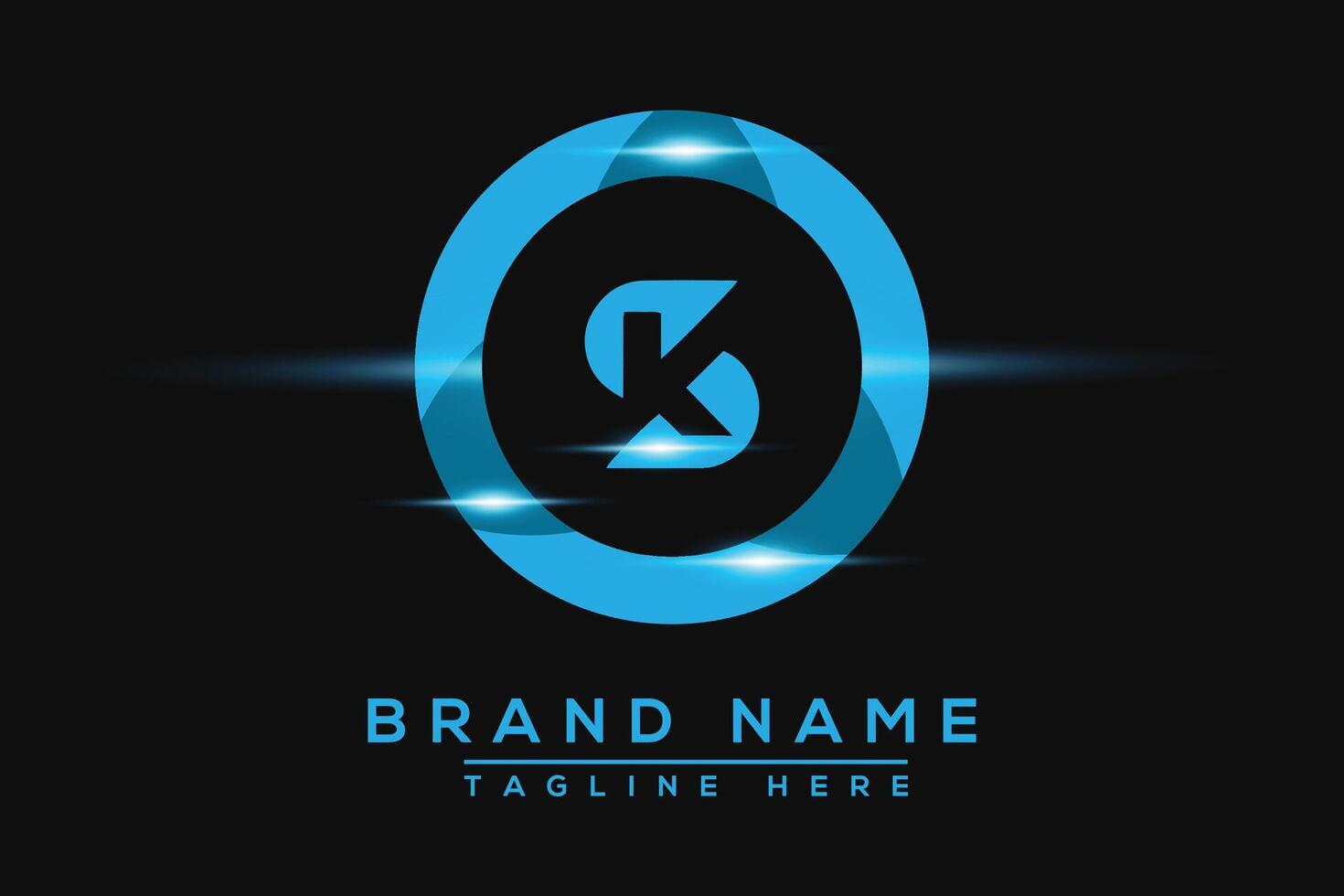 ks blu logo design. vettore logo design per attività commerciale.