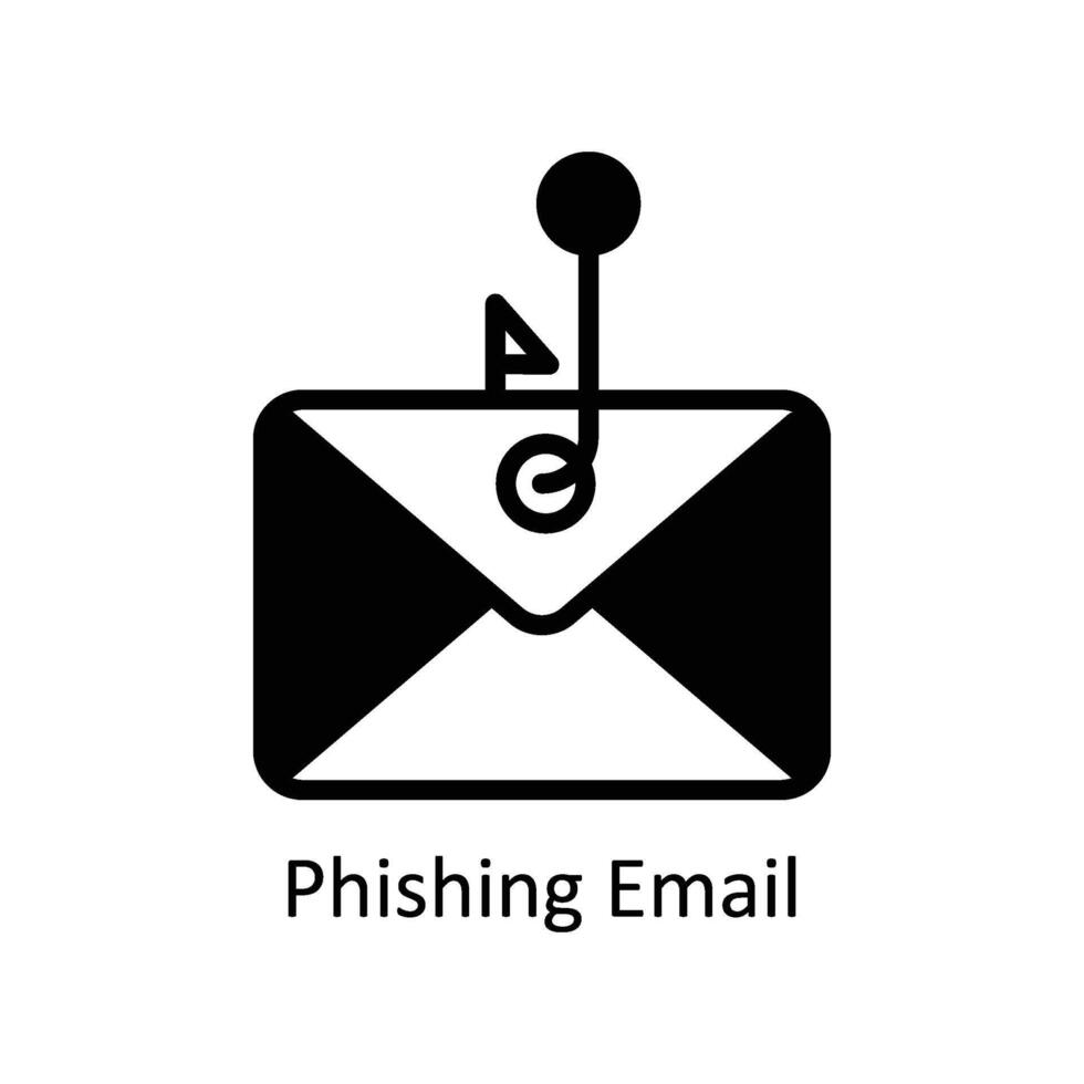 phishing e-mail vettore solido icona stile illustrazione. eps 10 file