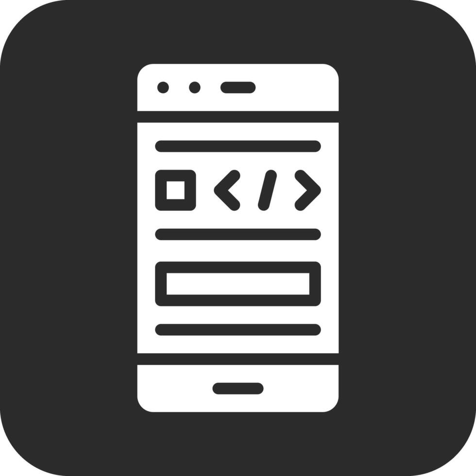 smartphone codifica vettore icona