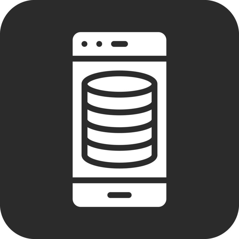 smartphone Banca dati vettore icona