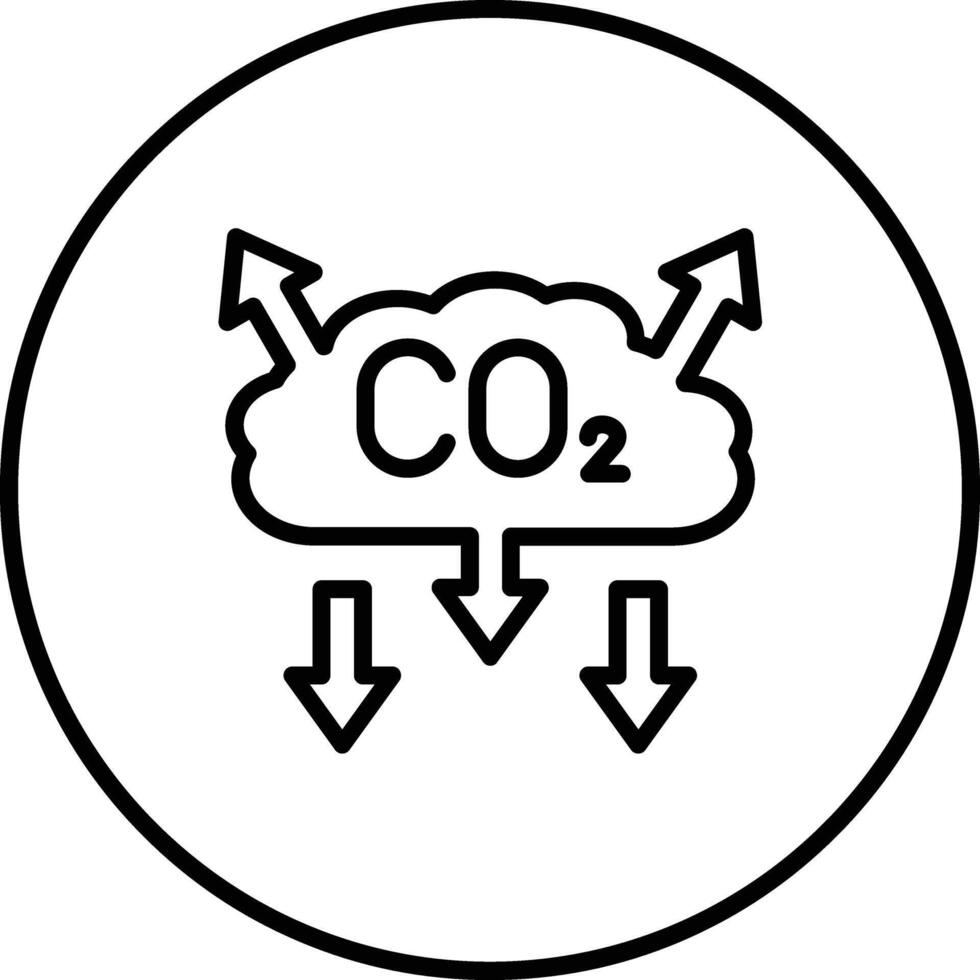 co2 inquinamento vettore icona