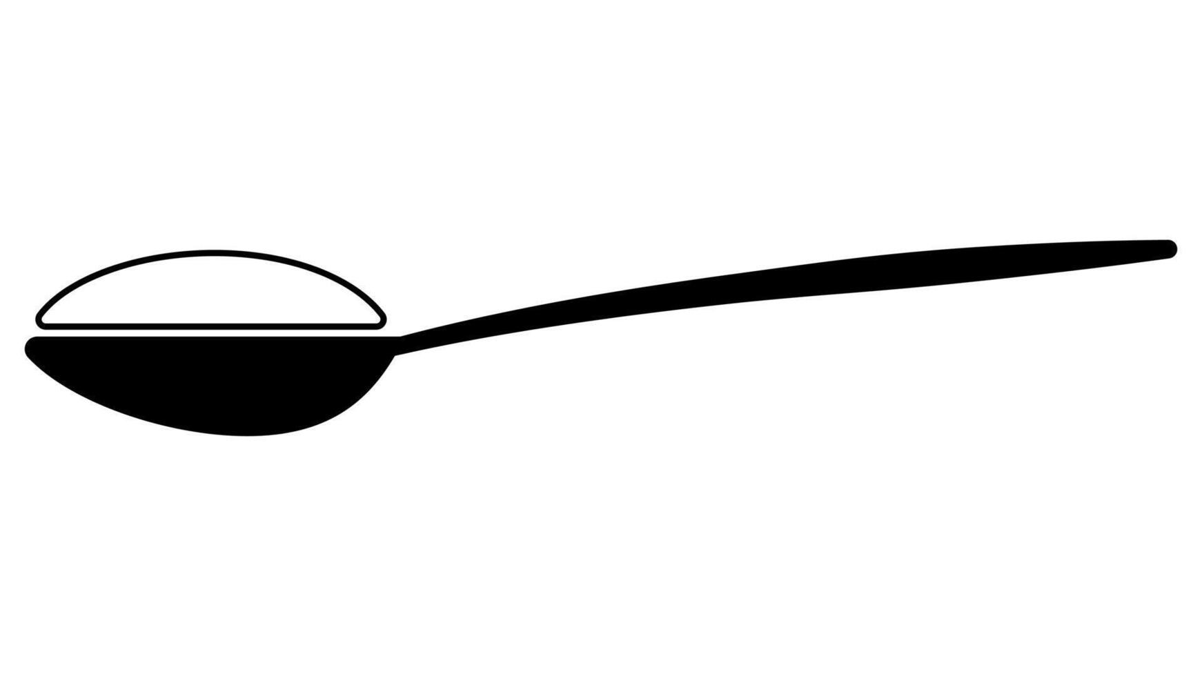 icona pieno cucchiaio con diapositiva, cartello cucinando cucina pieno cucchiaio vettore