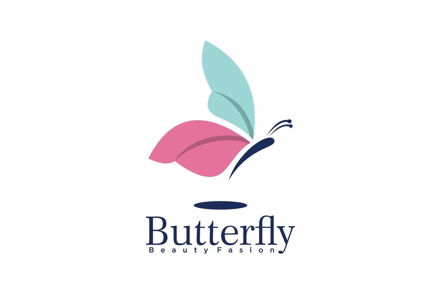 farfalla bellezza logo design unico concetto premio vettore