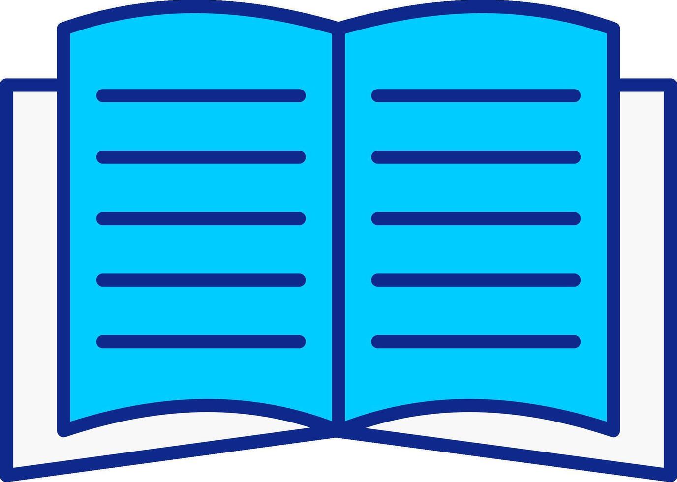 libro blu pieno icona vettore