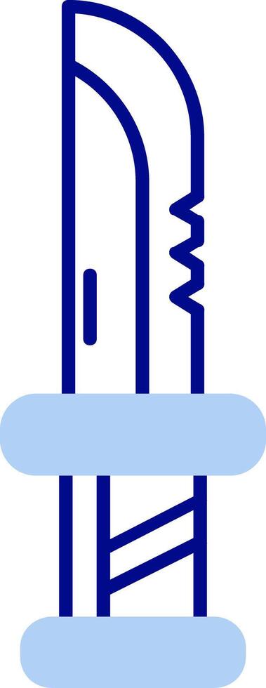pugnale linea pieno icona vettore