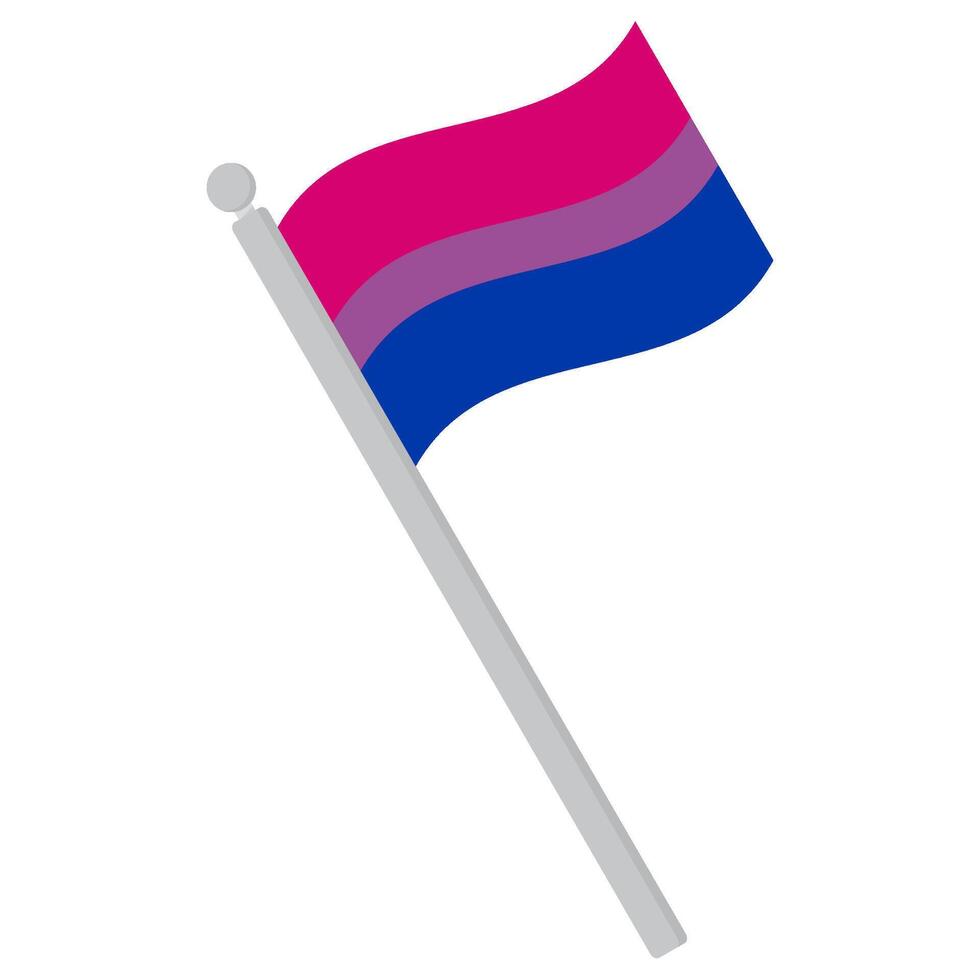 bisessuale orgoglio bandiera nel forma. lqbtg bandiera vettore