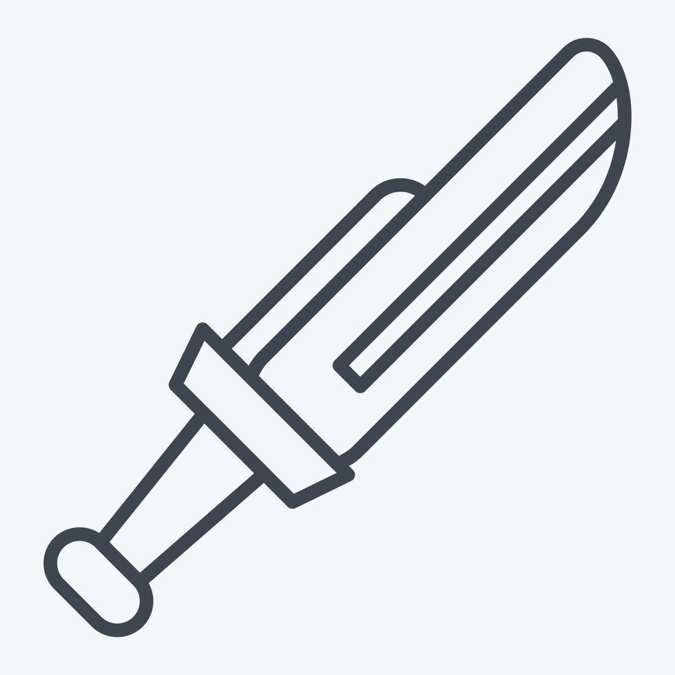 icona pugnale. relazionato per Armi simbolo. linea stile. semplice design modificabile. semplice illustrazione vettore