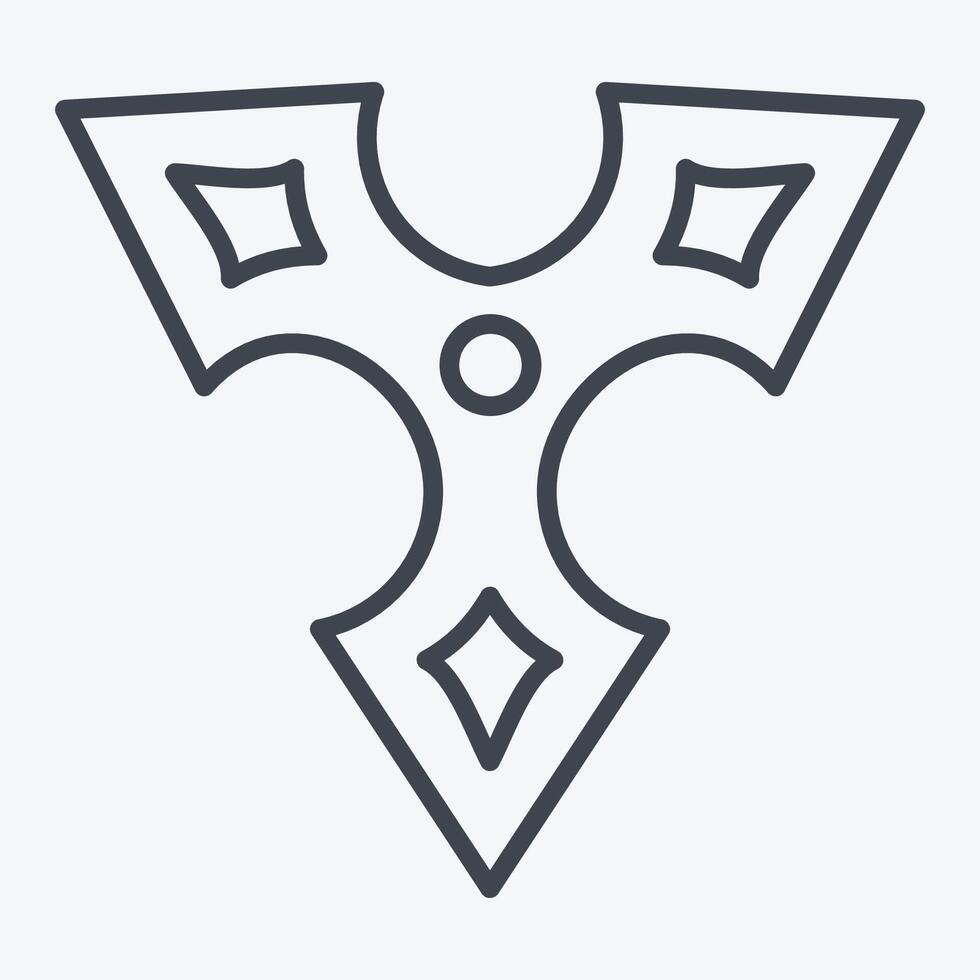 icona shuriken. relazionato per Armi simbolo. linea stile. semplice design modificabile. semplice illustrazione vettore