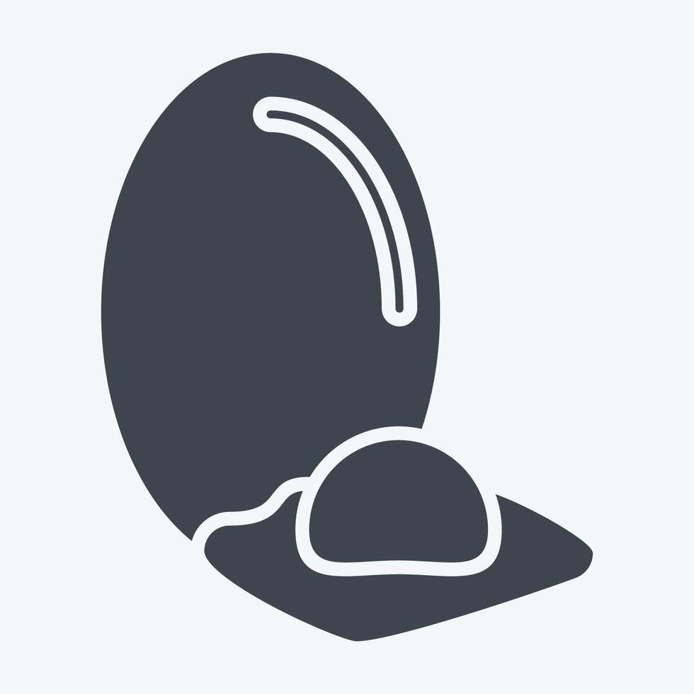 icona uovo. relazionato per vegano simbolo. glifo stile. semplice design modificabile. semplice illustrazione vettore