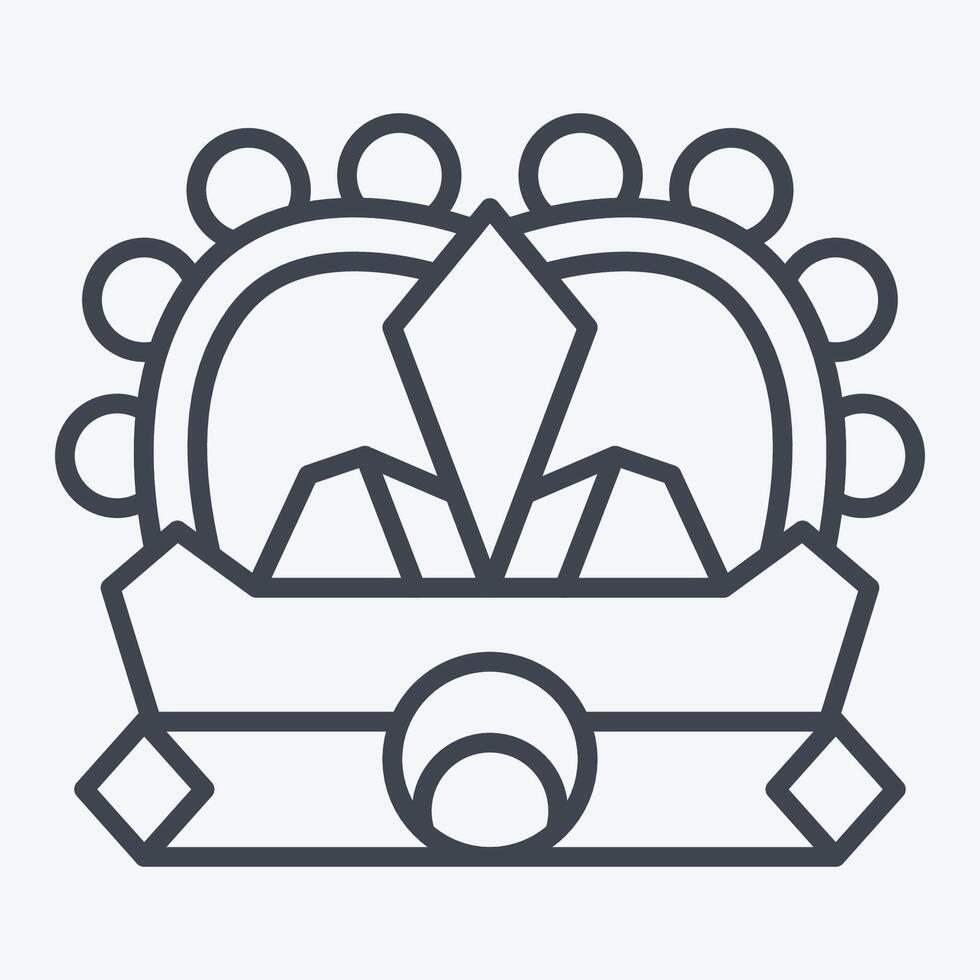 icona corona. relazionato per medievale simbolo. linea stile. semplice design modificabile. semplice illustrazione vettore