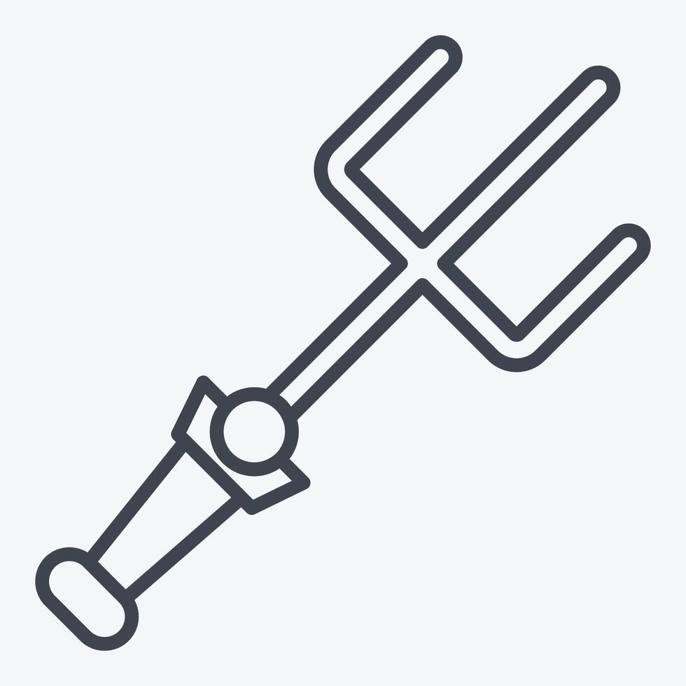 icona tridente. relazionato per Armi simbolo. linea stile. semplice design modificabile. semplice illustrazione vettore