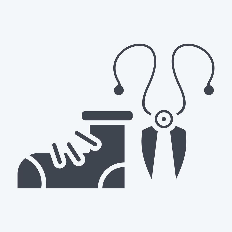 icona forbici. relazionato per calzolaio simbolo. glifo stile. semplice design modificabile. semplice illustrazione vettore