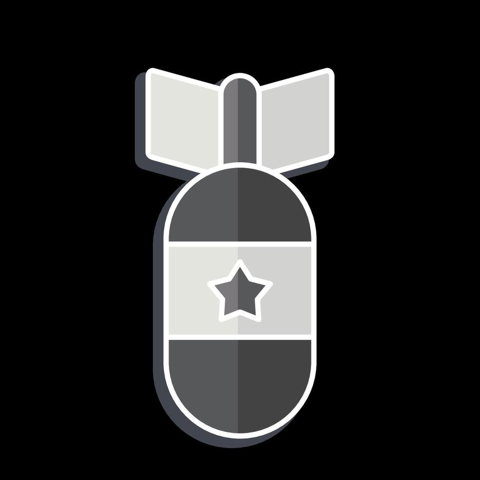 icona atomico bomba. relazionato per Armi simbolo. lucido stile. semplice design modificabile. semplice illustrazione vettore