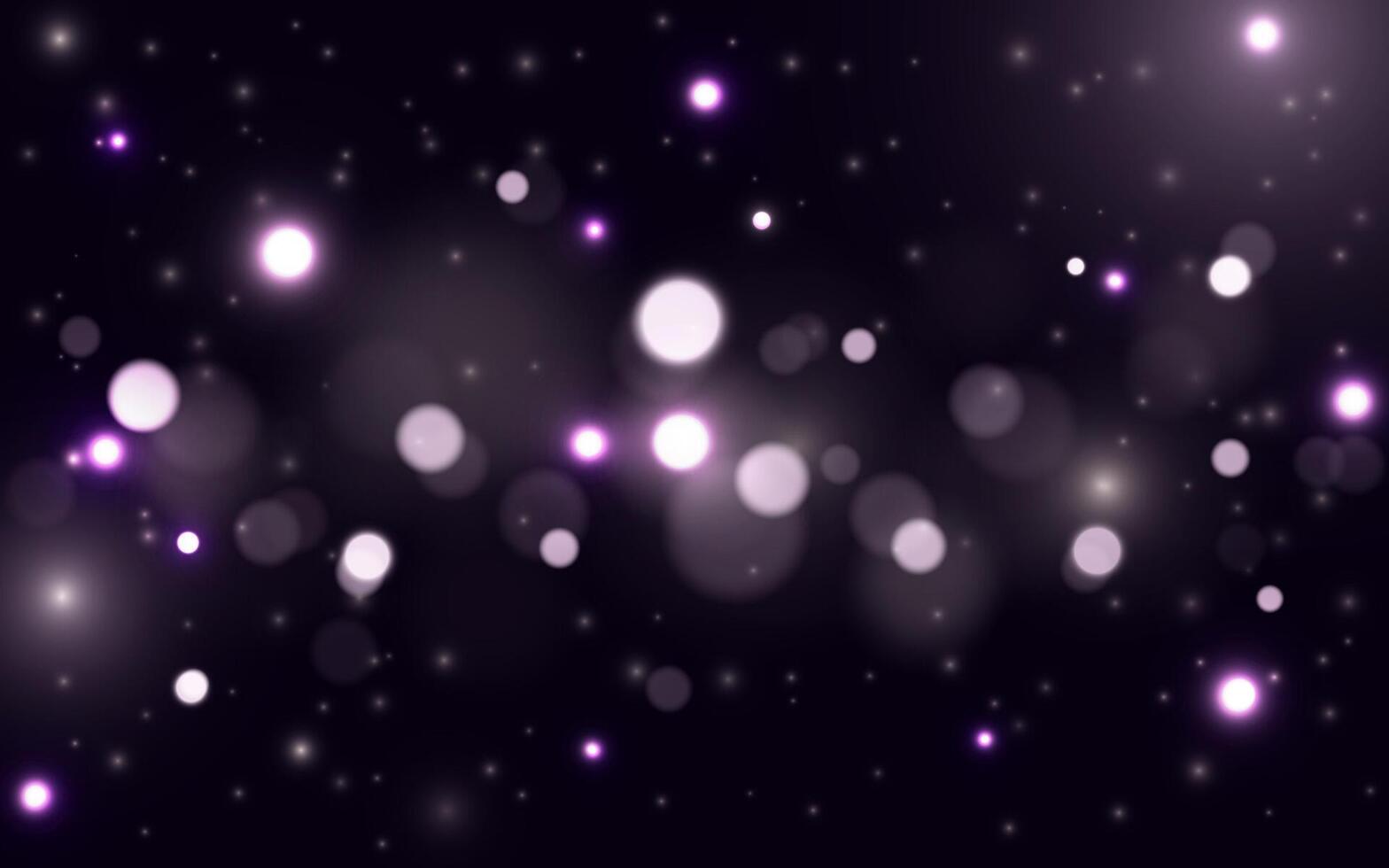 viola luce stellare bokeh sfondo con raggiante particelle nel un' luminosa spazio festa disegno, vettore eps 10 illustrazione bokeh particelle, sfondi decorazione