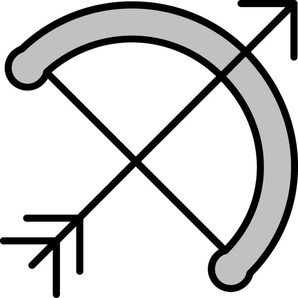 arco e freccia vettore icona