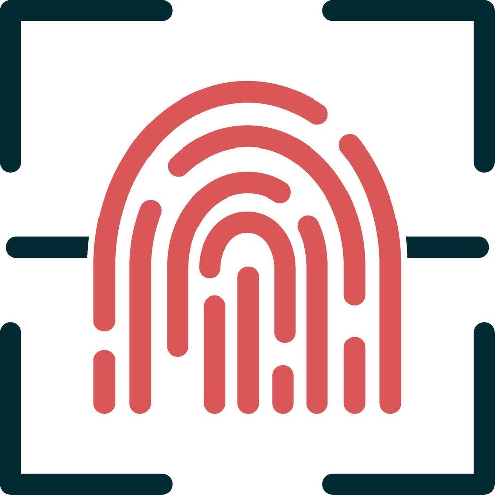 impronta digitale scanner vettore icona