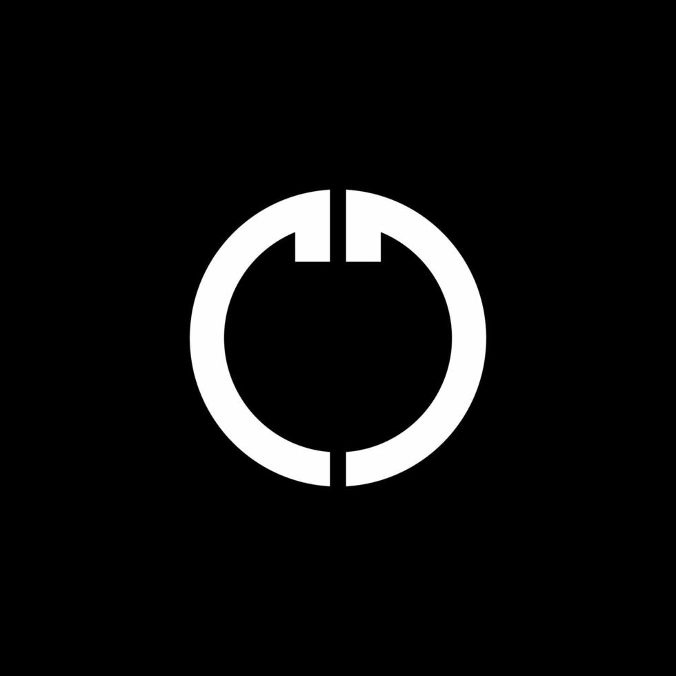 modello di progettazione di stile del nastro del cerchio del logo del monogramma cc vettore