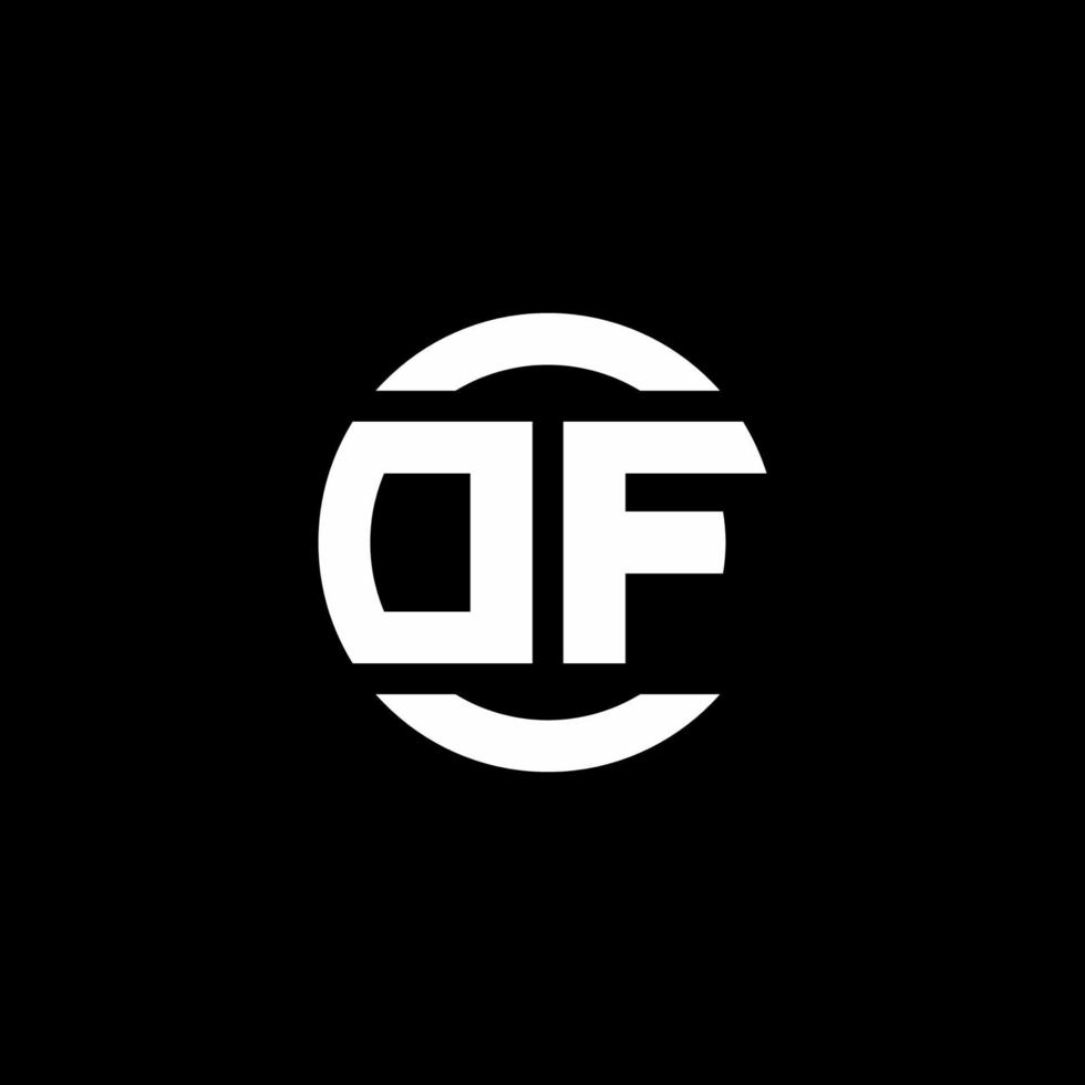 df logo monogramma isolato sul modello di progettazione elemento cerchio vettore