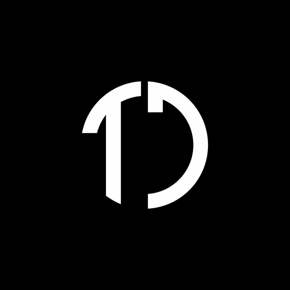 modello di progettazione di stile del nastro del cerchio del logo del monogramma tc vettore