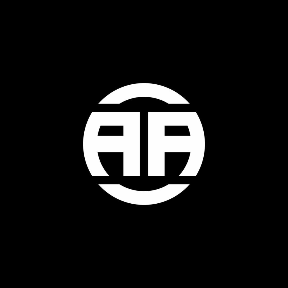 aa logo monogramma isolato sul modello di progettazione dell'elemento del cerchio vettore