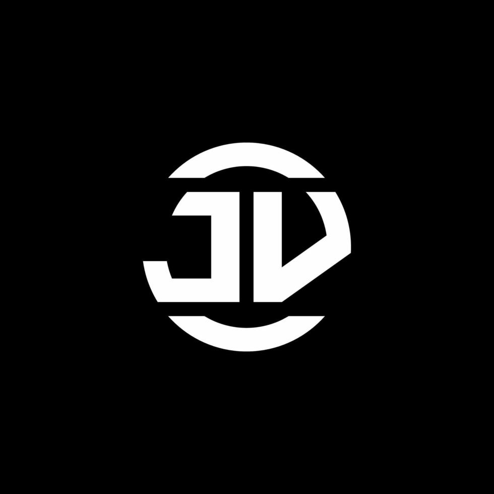 jv logo monogramma isolato sul modello di progettazione elemento cerchio vettore