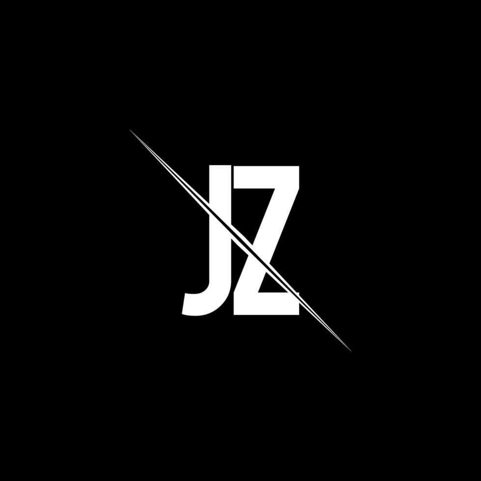 jz logo monogramma con modello di design in stile barra vettore