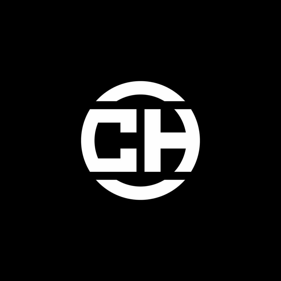 ch logo monogramma isolato sul modello di progettazione elemento cerchio vettore