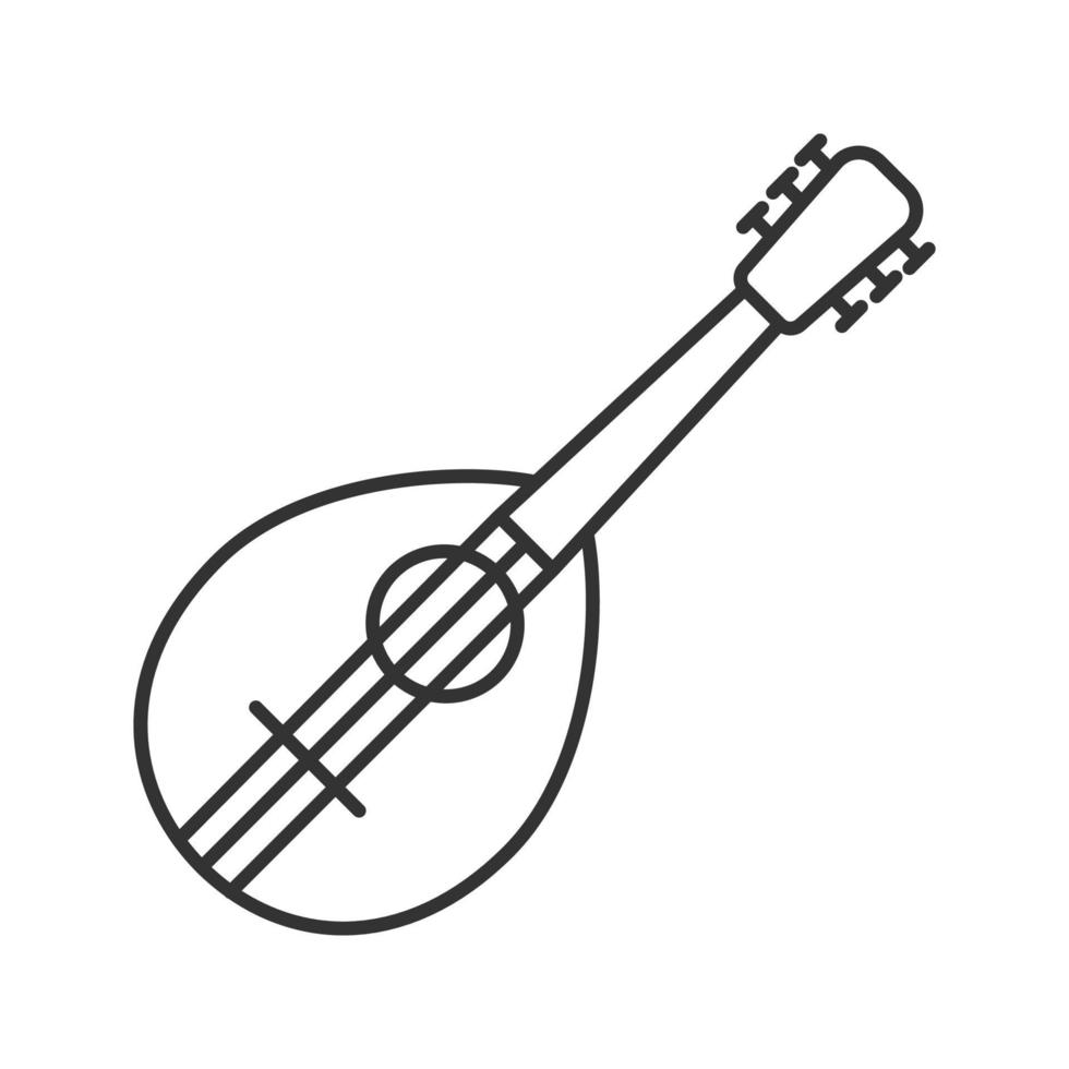 icona lineare del mandolino vettore