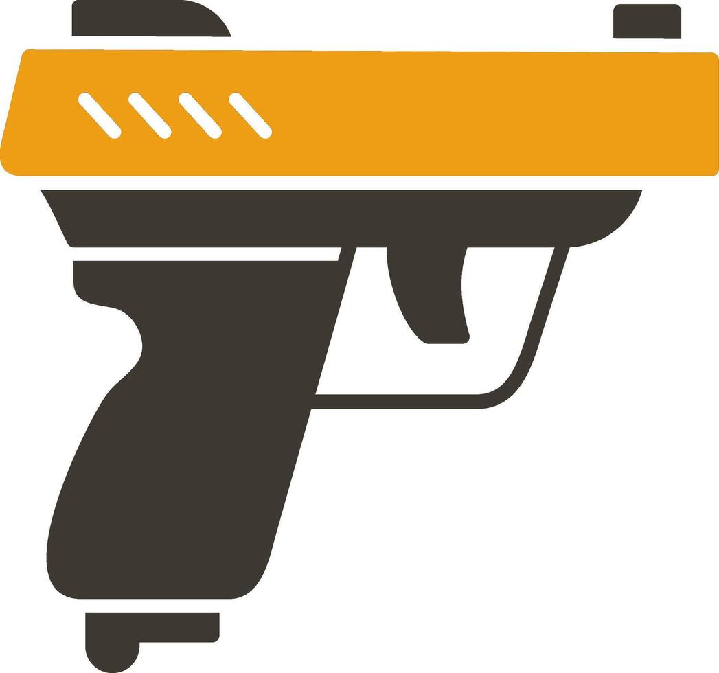 pistola glifo Due colore icona vettore