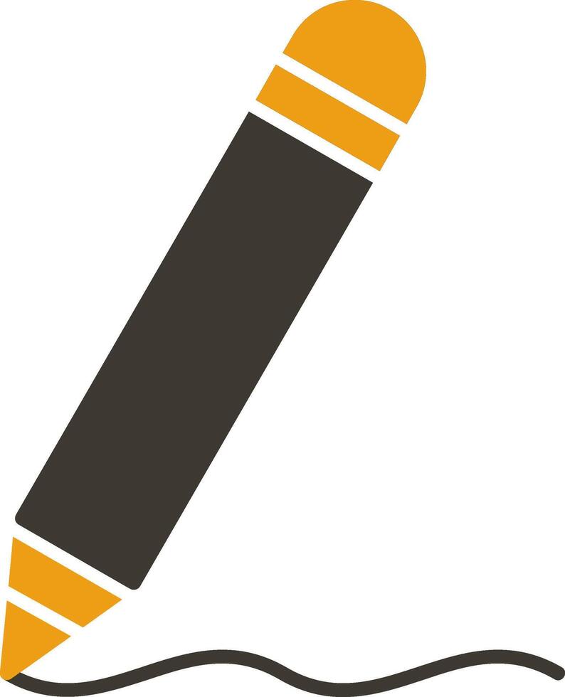 matita glifo Due colore icona vettore